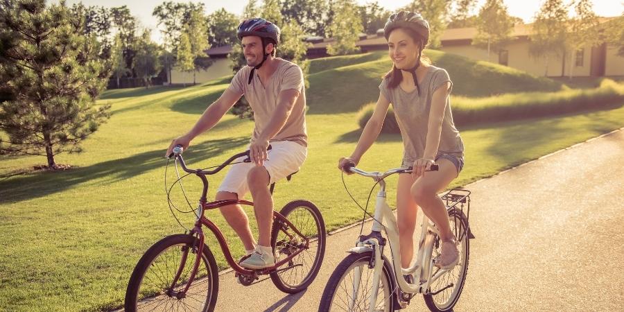 A Men and Women Bike Rider