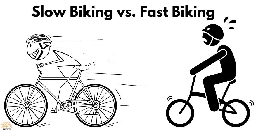 This Image Show - A Rider with Fast Biking and a Rider with Slow Biking