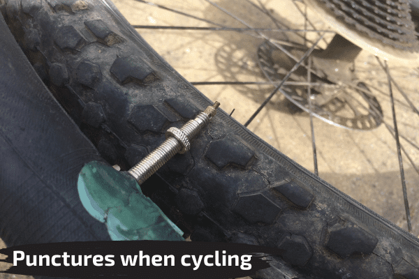 Punctures when cycling