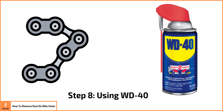 Step 8 Using WD-40, clear up stubborn and tough rust
