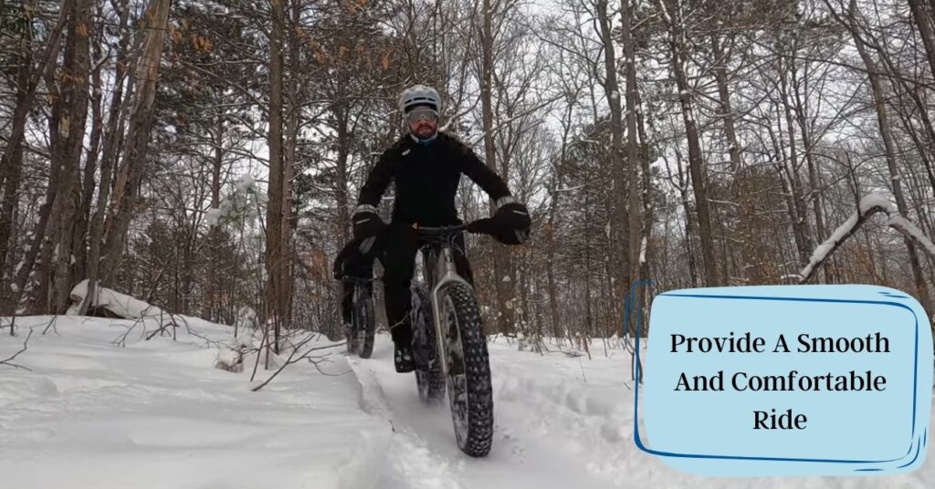 A Fat Tire Bike Provide A Smooth And Comfortable Ride in deep snow