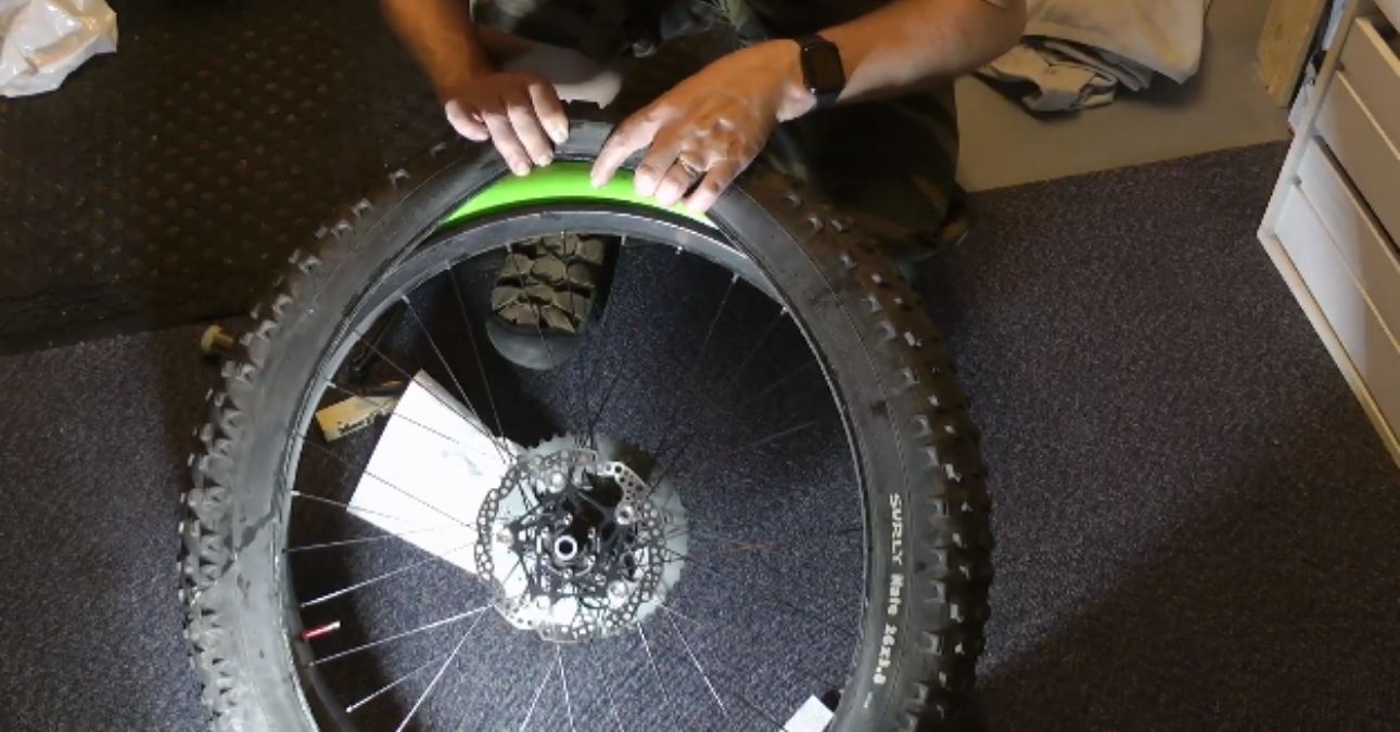 Replacing a fat bike tire