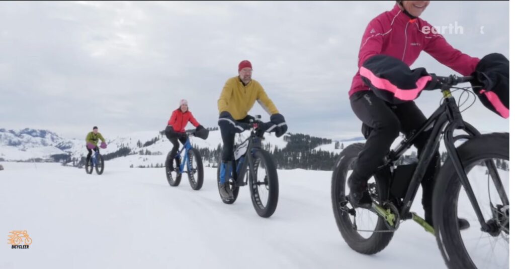 In snow fat bike riding give you extra  Comfort