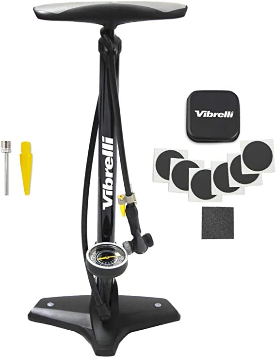 Vibrelli-Bike-Floor-Pump-with-Gauge-High-Pressure-160-PSI